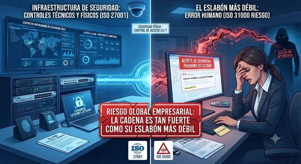 Infraestructura de seguridad frente al eslabón más débil: el error humano
