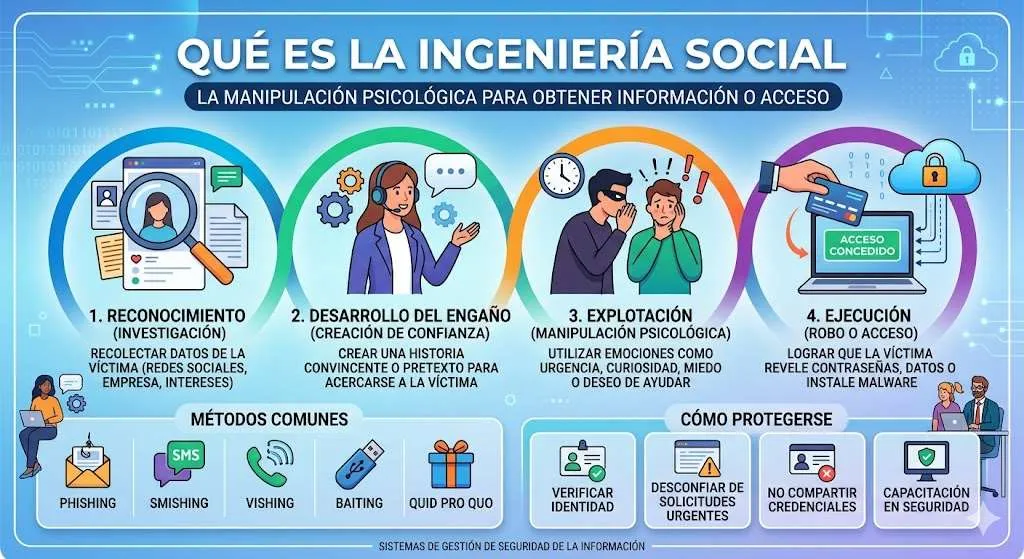 Qué es la ingeniería social: la manipulación psicológica para obtener información o acceso