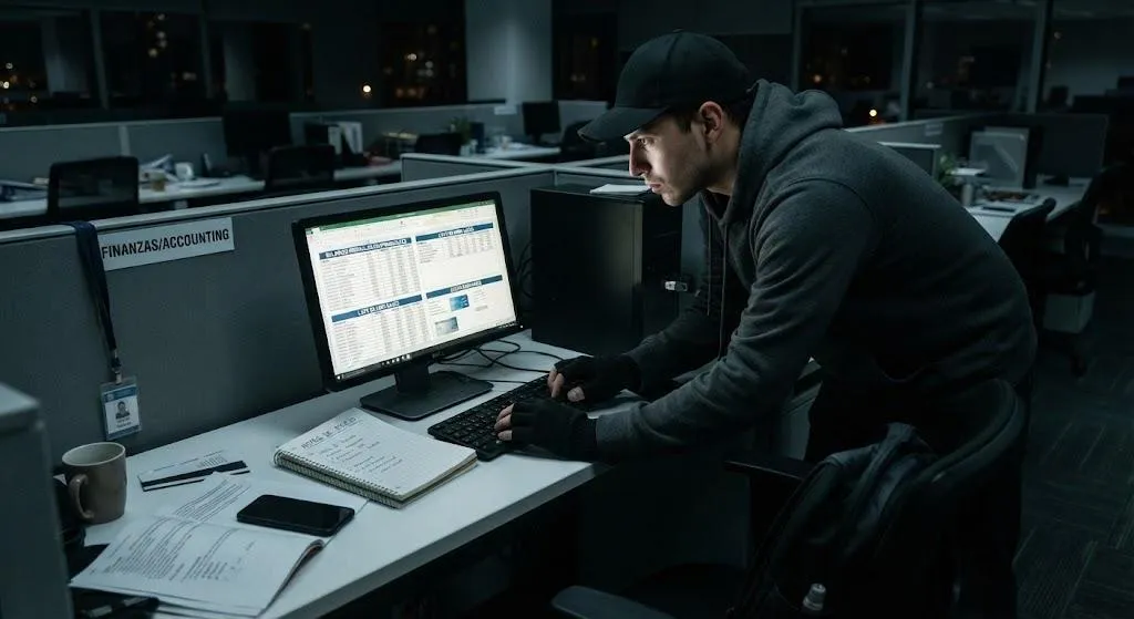 Robo de información confidencial desde un puesto de trabajo desatendido